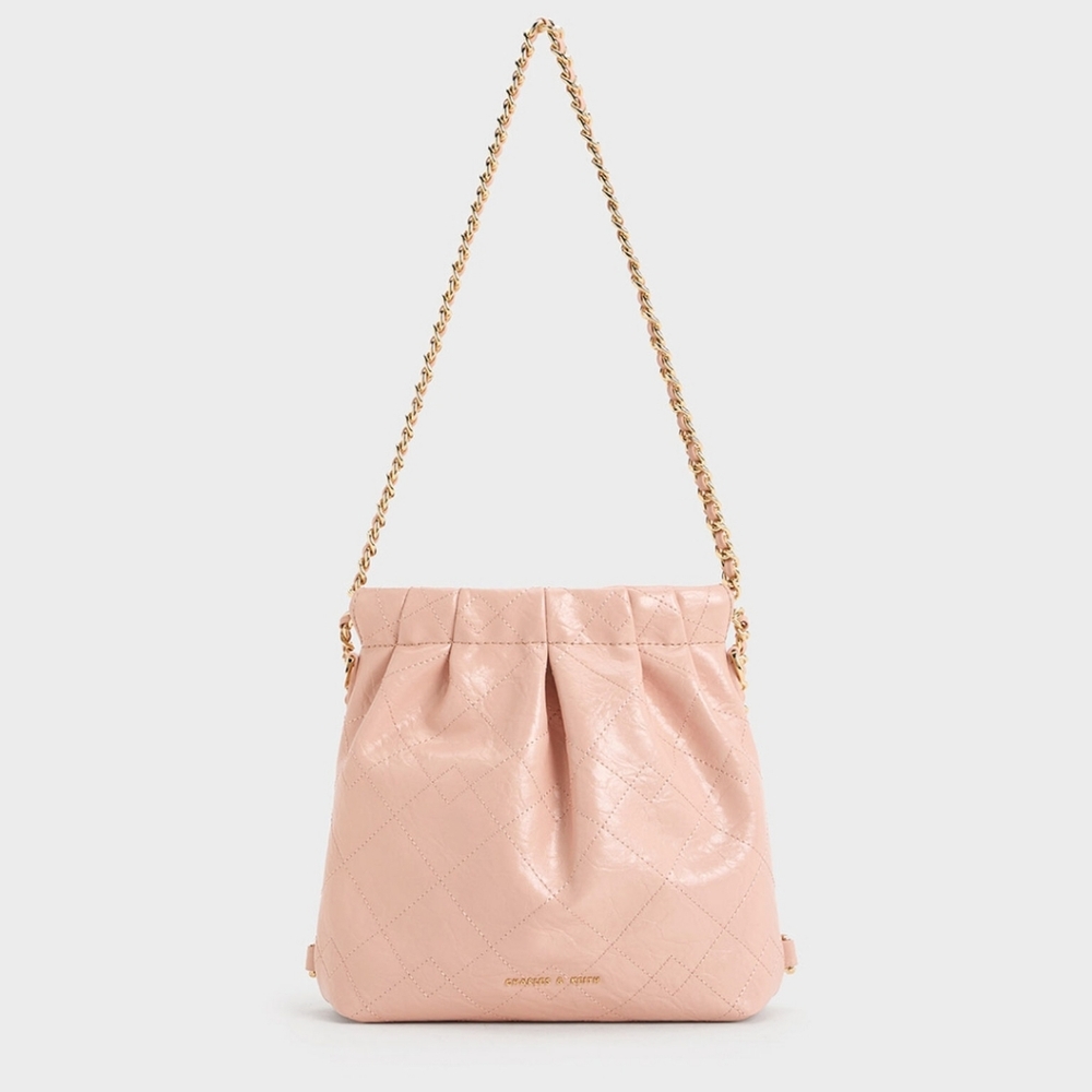 Duo Chain-Handle Two-Way Bag - Pink